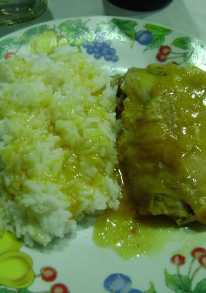 Una foto de Pollo a la naranja