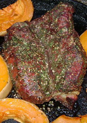 Una foto de Marucha a la provenzal con calabaza al horno