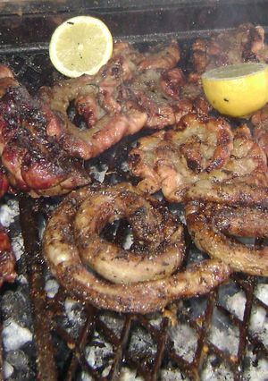 Una foto de Achuras a la parrilla