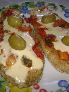 Una foto de Milanesas de berenjenas a la napolitana