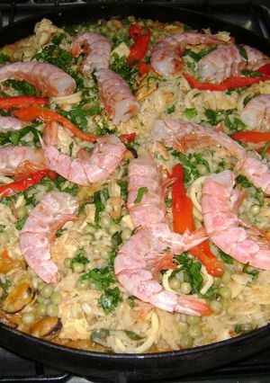 Una foto de Paella al disco de arado