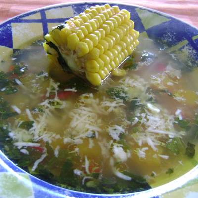 Sopa de verduras en caldo de pollo Receta de Natalio Burgos- Cookpad