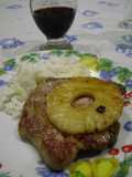 Chuletitas de cerdo al ananá 