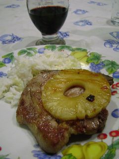 Una foto de Chuletitas de cerdo al ananá 