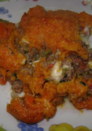 Una foto de Pastel de carne y calabaza