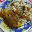 Tallarines con estofado de tapa de nalga