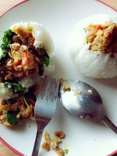 Foto resep Nasi Isi Sambal Tempe & Bayam