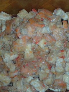 Foto resep Udang tahu tempe pedas praktis 