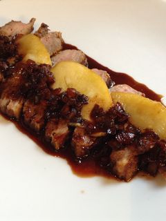 Une photo de Filet de canard Miel et Balsamique aux Pommes