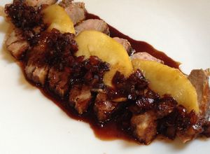 Une photo de Filet de canard Miel et Balsamique aux Pommes