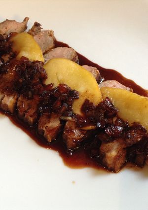 Une photo de Filet de canard Miel et Balsamique aux Pommes