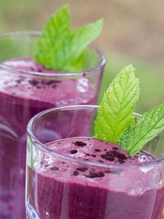 Una foto de Smoothie de arándanos azules