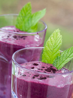 Una foto de Smoothie de arándanos azules