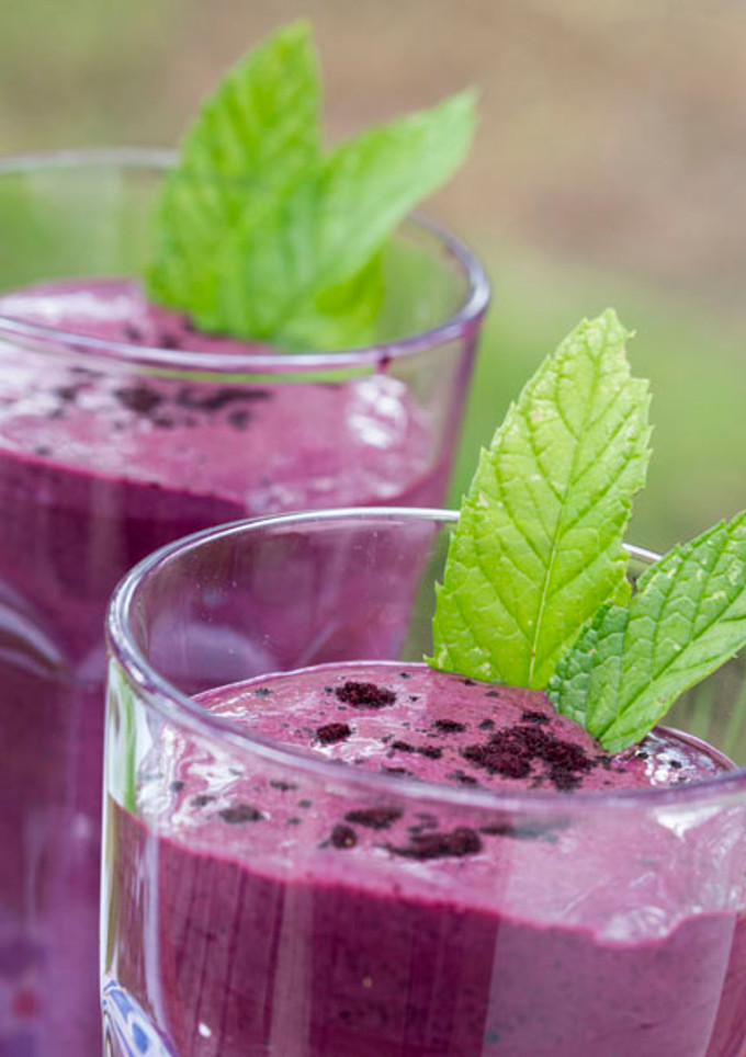 Una foto de Smoothie de arándanos azules