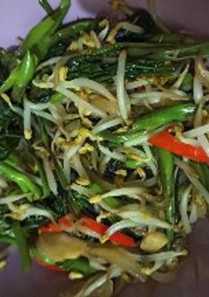 Foto resep Cah kangkung kecambah