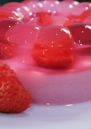 Foto resep Strawberry Jelly Soft Puding 🍓