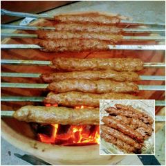 Seekh kababs A picture of Seekh kababs.