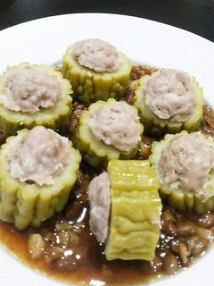 Foto resep Pare Isi Daging Babi