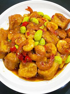 Foto resep Spicy Tofu with Shrimp