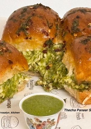 A picture of 🧀🌶️ Cheesy & Spicy Thecha Paneer Sliders – Fusion Starters – Indian Style Baked/Appetizer.