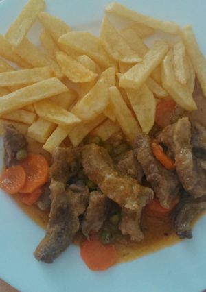 Una foto de Costillas de cerdo ibérico en salsa aromática