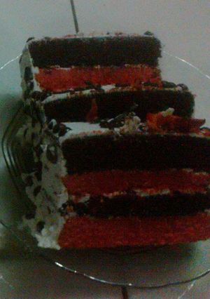 Foto resep Brownis lapis chocoberry