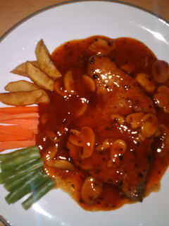 Foto resep Sirloin steak with blackpaper mushroom sauce