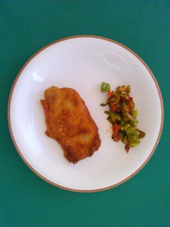 Una foto de San Jacobos de cerdo con jamón