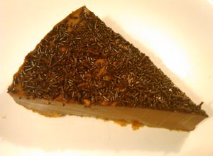 Una foto de Tarta de cuajada de chocolate