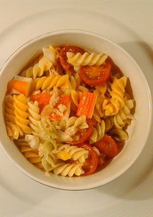 Una foto de Ensalada de pasta con tornillos