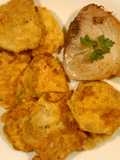 Filetes de bonito con berenjena a la romana