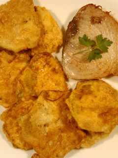 Una foto de Filetes de bonito con berenjena a la romana