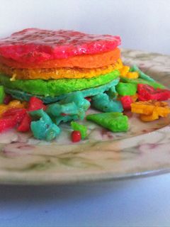 Foto resep Rainbow Mini Pancake