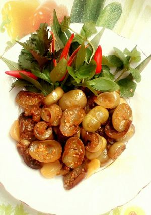 Hình của món Cà muối chua xào (món mẹ chồng tôi) .