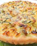 Pastel de calabacín y puerro