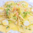Ensalada de pasta, salmó i pinya