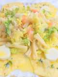 Ensalada de pasta, salmó i pinya