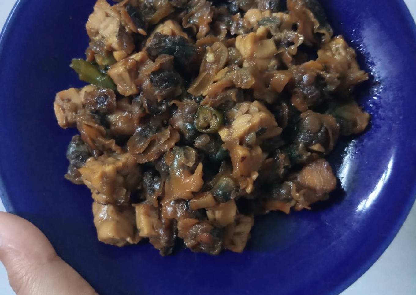 Tumis kerang tempe