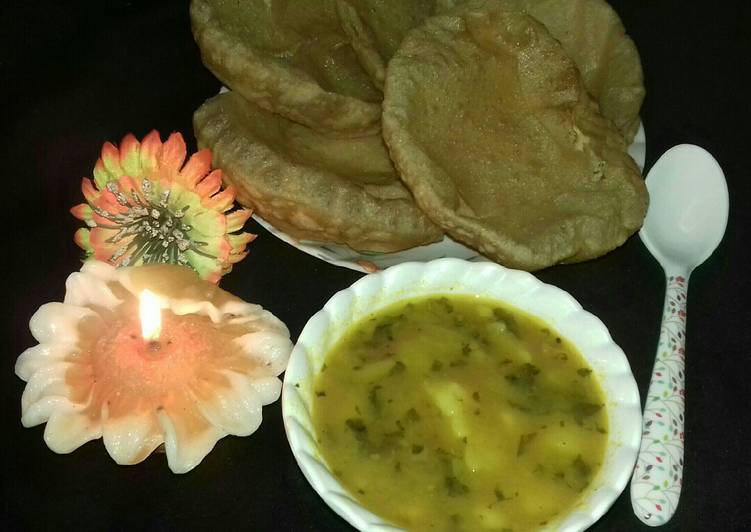Simple Way to  Poori and Potato Curry