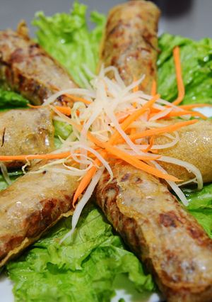 A picture of Vietnamese Style Deep Fried Spring Rolls (Cha Gio - Nem Ran).
