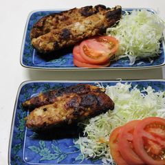 A picture of Beef Kebabs with the Frying Pan.