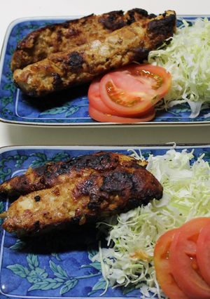 A picture of Beef Kebabs with the Frying Pan.