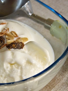 Una foto de Helado de yogur griego