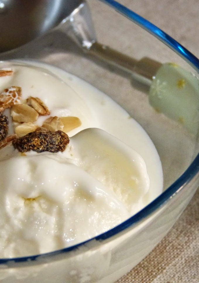 Una foto de Helado de yogur griego