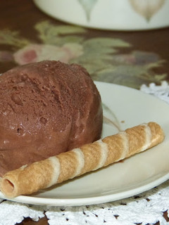 Una foto de Helado de chocolate