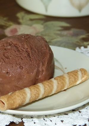 Una foto de Helado de chocolate