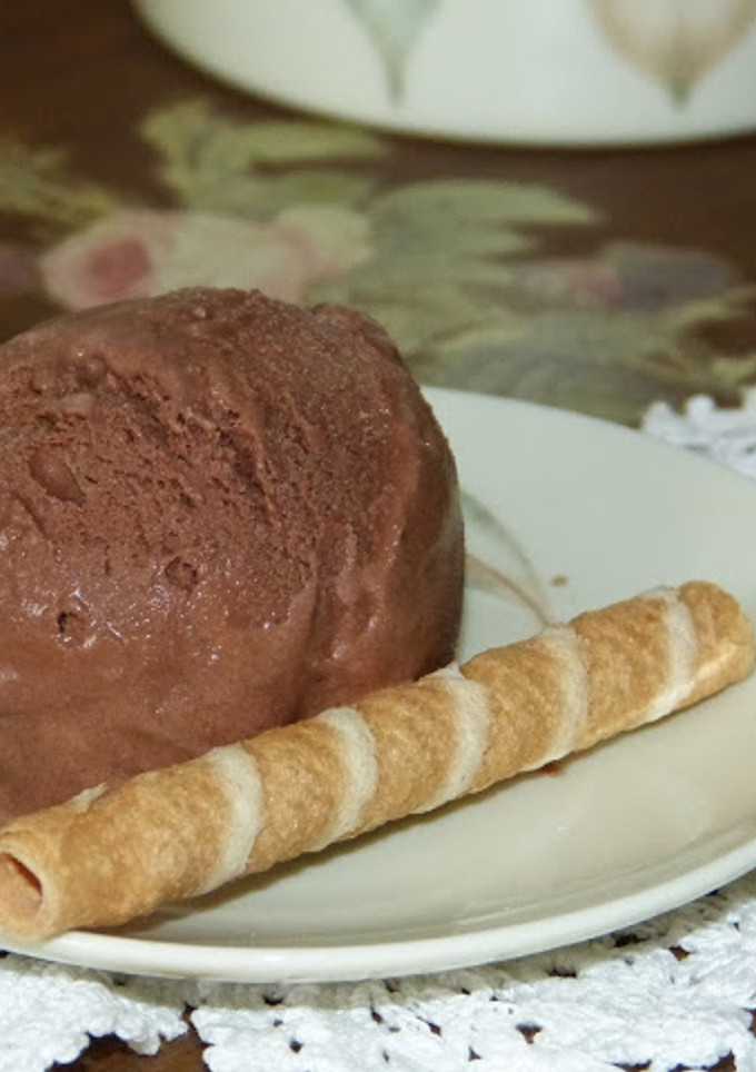 Una foto de Helado de chocolate