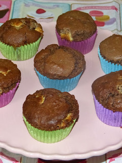Una foto de Muffins de triple chocolate