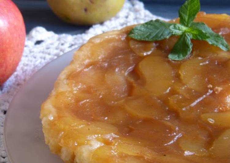Tarta tatín de manzana en sartén