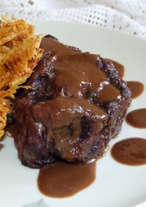 Una foto de Rabo de toro con chocolate